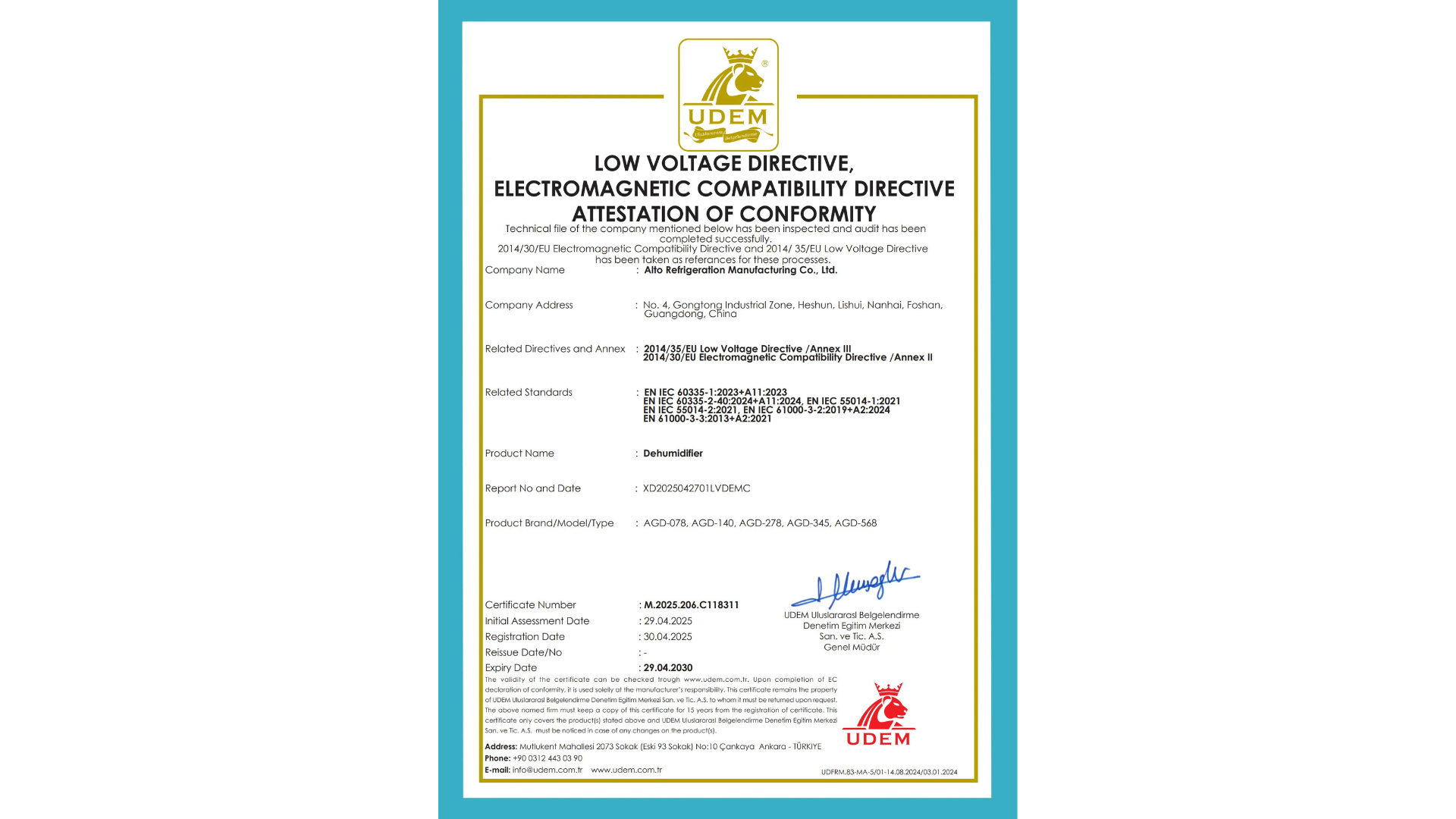 CE Certificate